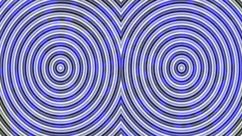 Hypnotic Blue Op Art Pattern with Concentric Circles for Abstract Backgrounds Stock Footage 336767381