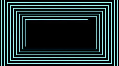 Hypnotic blue rectangles on black background Stock Illustration