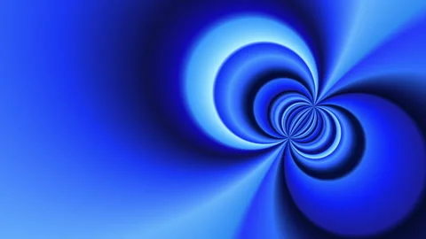 Hypnotic blue vortex loop abstract 3D background with copy space. Stock Footage 336414293