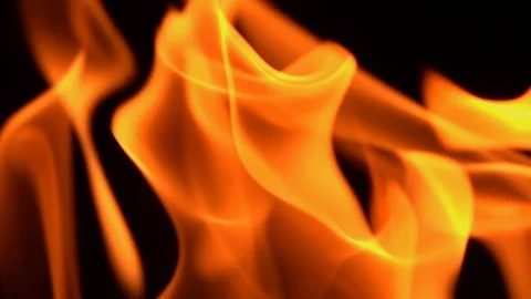 Hypnotic burning flames at night. Closeup shot in slow-mo 스톡 동영상 116729134