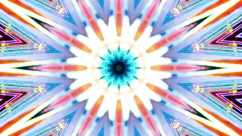 Hypnotic caleidoscope abstract pattern motion background - colorful pattern 스톡 동영상 136672688