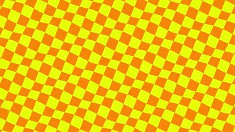 Hypnotic  checkerboard tiles wave orange Stock Footage 200973857