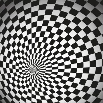 Hypnotic chess background Stock Illustration