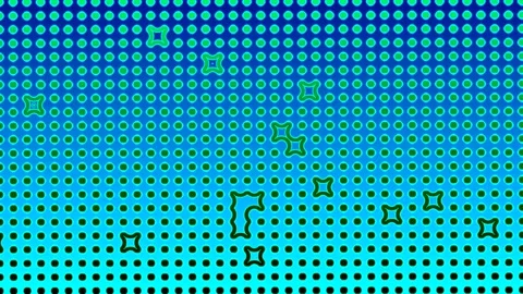 Hypnotic Circle Star Patterns Abstract Random Dots Background Stock Footage 302136124