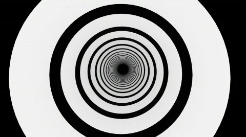 Hypnotic circles twilight zone Stock Footage