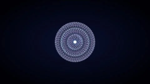 Hypnotic Circular Pattern Loop - Expanding Concentric Ripple Backdrop Stock Footage 341786703