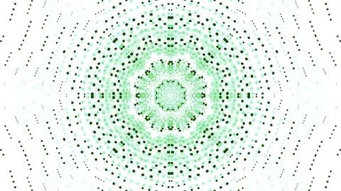 Hypnotic circular pattern moving from dots. Design. Dots move in geometrically Stock Illustration