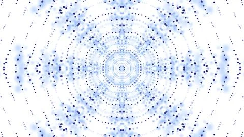 Hypnotic circular pattern moving from dots. Design. Dots move in geometrically 库存插图