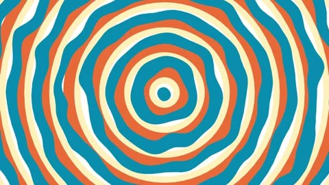 Hypnotic Circular Pattern - A Retro-Inspired Visual Journey with Vibrant Co.. Stock Footage 319455578