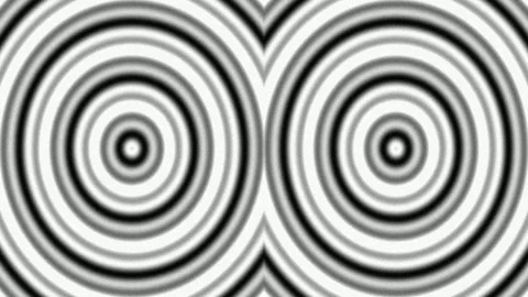 Hypnotic circular ripple waves pattern - abstract graphic background Stock Footage 336533294