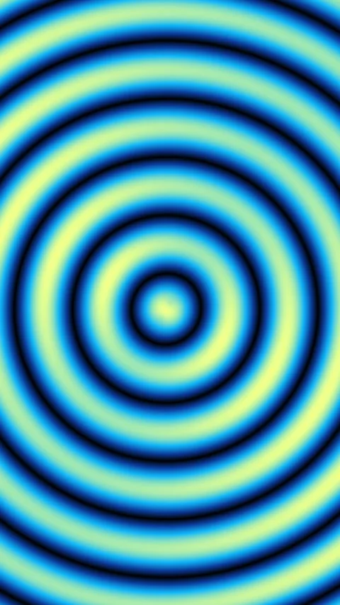 Hypnotic circular wave pattern expanding animation Stock Footage 335160953