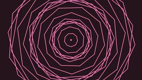 Hypnotic concentric circle geometry pattern background with glowing orange .. Stock Footage 340380573