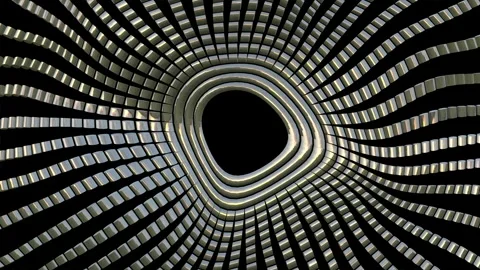 Hypnotic Concentric Circle Ripple Animation Background. Concentric Rings wave. 库存影片 344091545