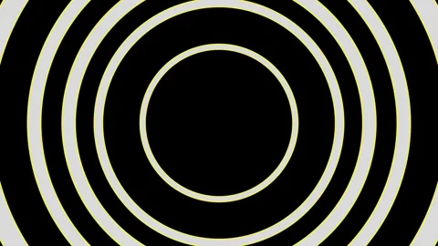 Hypnotic Concentric Circular Black and White Abstract Motion Animation Clip 4K Video stock 333833267
