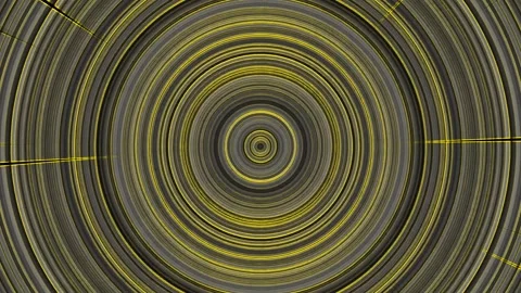 Hypnotic Concentric Circular Motion Animation Clip in Olive and Gold 库存影片 331718802