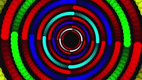 Hypnotic Concentric Light Spirals Stock Footage 332882018