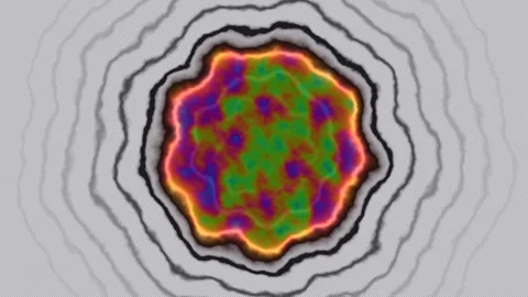 Hypnotic Concentric Ring Transition with Glowing Center Stock Footage 341834109