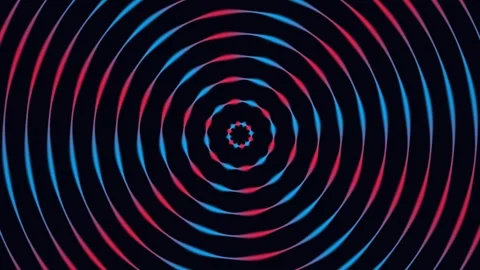 Hypnotic Concentric Rings Motion Background Seamless Loop Stock Footage 341625226