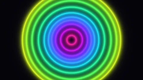 Hypnotic concentric spiral rings background for visuals Stock Footage 341600854