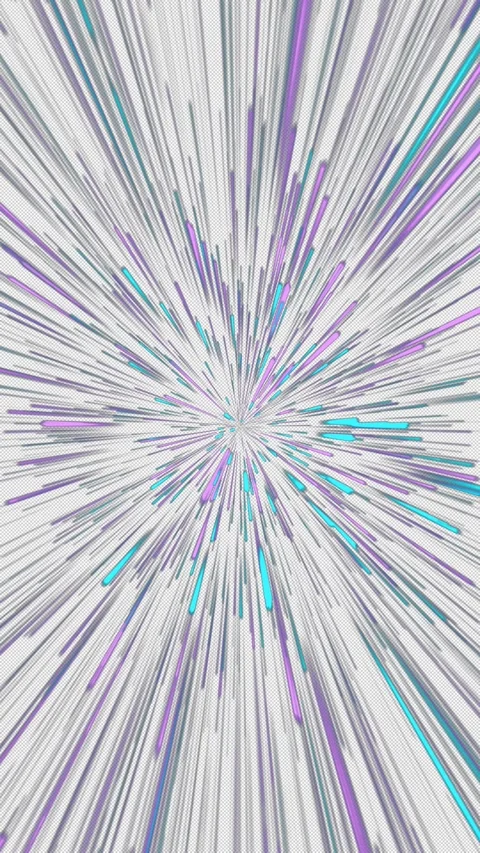 Hypnotic cosmic starburst warp effect abstract burst of purple and teal Stock Footage 319843883