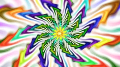 Hypnotic dance of heliciform multicolor rays. Stock Footage 265489764