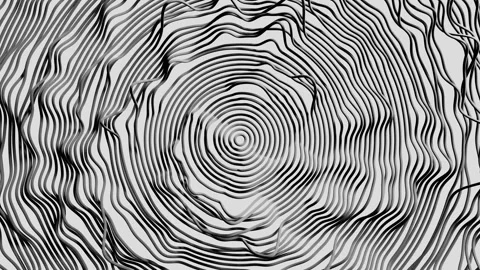 Hypnotic doodle ripple circle pattern in a seamless loop Stock Footage 336079034