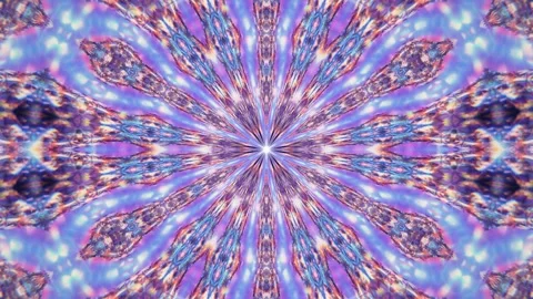Hypnotic Ethereal Kaleidoscopic VJ Loop in Purple Tones Stock Footage 282366715