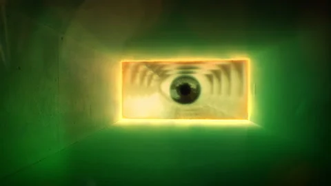 Hypnotic Eye Shaped Tunnel Zoom Optical Illusion Vidéo 341501979
