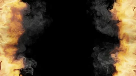 Hypnotic fire border as a captivating video background. Enchanting fire outline. Stock Footage 273281346