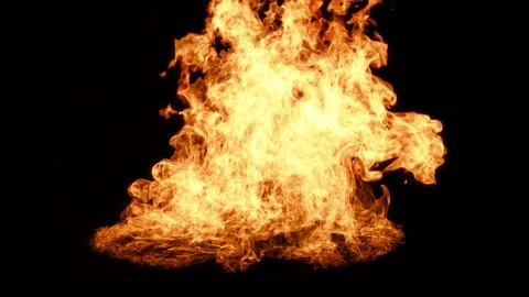 Hypnotic flames in the void. A cinematic display of powerful fire. Stock Footage 273284622