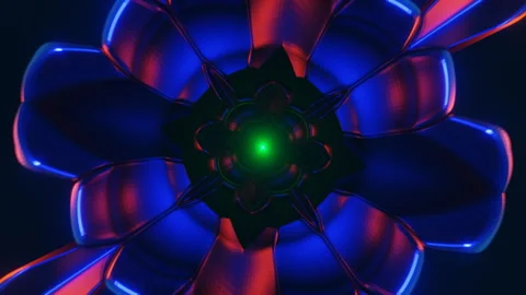 Hypnotic flashes create a pulsating neon VJ Loop backdrop. Video stock 260130295