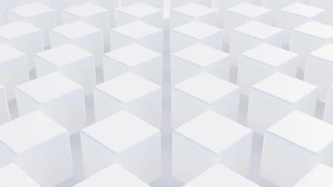 Hypnotic Flow of Abstract 3D Elements - A Seamless Animation Video stock 282924208