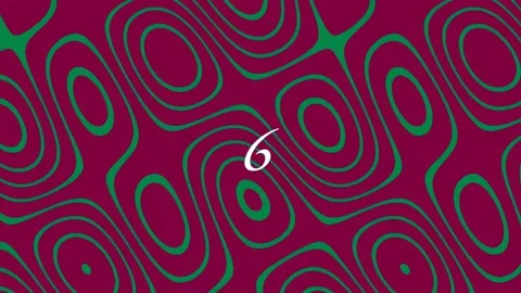 Hypnotic flowing wave geometric pattern in deep red and emerald green tones Stock Footage 342095145