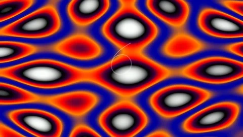 Hypnotic fluid gradient pattern: Abstract flowing blue and orange liquid mo.. Stock Footage 342094702