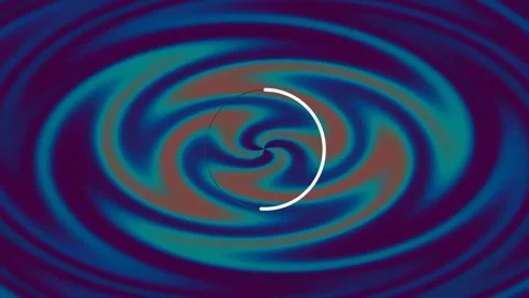 Hypnotic fluid swirl animation background, deep ocean color vortex texture Stock Footage 342093240