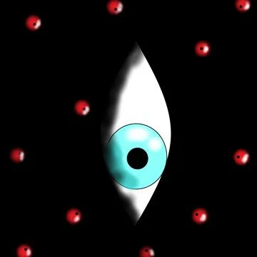 Hypnotic Gaze in the Void. Stock Illustration