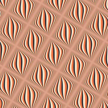 Hypnotic Geometric Diamond Pattern Abstract Loop Stockillustratie