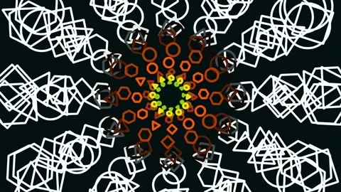 Hypnotic geometric mandala pattern with endless symmetry and repeating abst.. Stock Footage 342206077