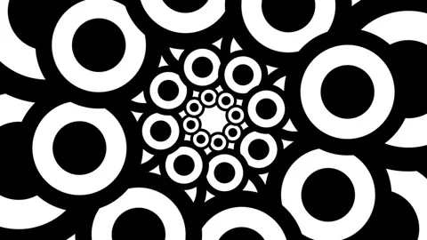 Hypnotic Geometric Mandala Ring Motion Graphic Stock Footage 336311591