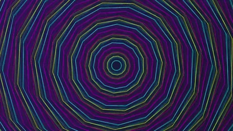 Hypnotic geometric pattern with vibrant concentric polygonal layers Stock Footage 329952293