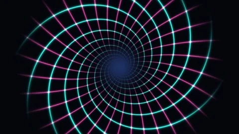 Hypnotic geometric spiral grid background for seamless Stock Footage 341539215