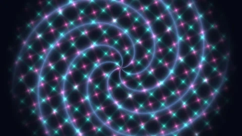 Hypnotic geometric spiral grid background creates motion Stock Footage 341622912