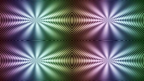 Hypnotic glowing geometric wave pattern digital tech visualization background Video stock 337703265