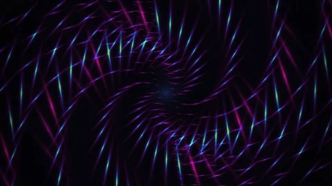 Hypnotic Glowing Spiral Corridor Background Seamless Loop Stock Footage 341543029
