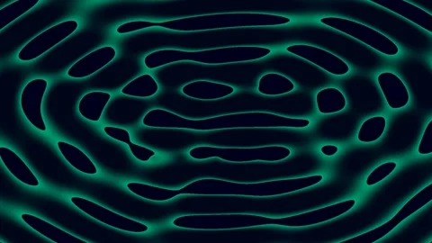 Hypnotic golden fluid ripple pattern for abstract energy motion background lo Stock Footage 339795538