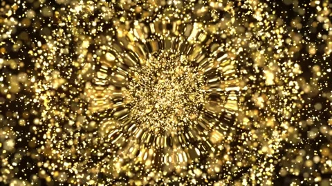 Hypnotic Golden Glitters Abstract Background Stock Footage 311535950