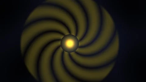 Hypnotic Golden Spiral Vortex Animation with Glowing Center. Stock Footage 340526069