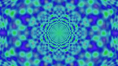 Hypnotic Green and Blue Abstract Digital Vortex Background Pattern Loop Stock Footage 333436222