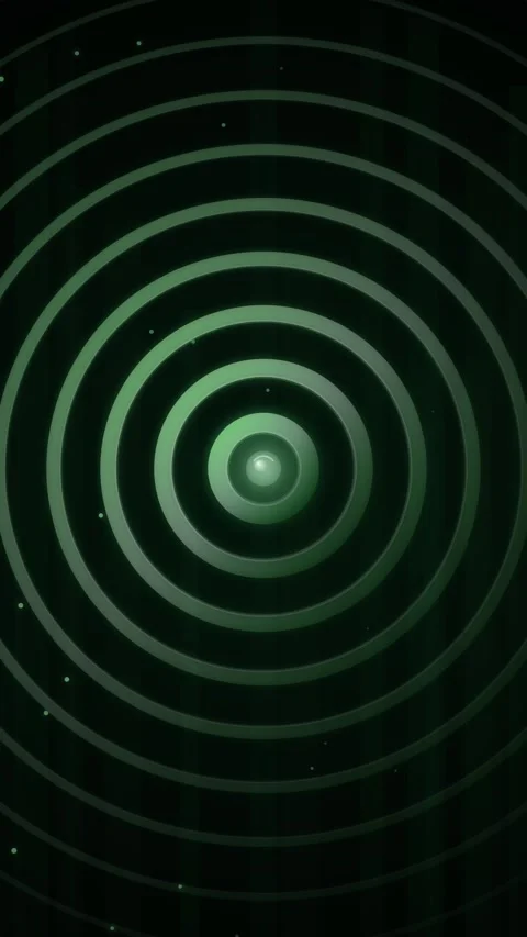 Hypnotic Green Concentric Circles Background Loop Seamless Animation Stock Footage 345494091