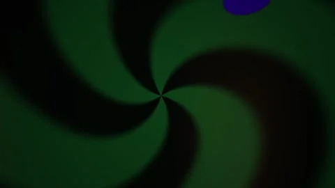 Hypnotic Green Spiral Motion Background with Pulsing Blue Orb Animation. Stock Footage 341807594